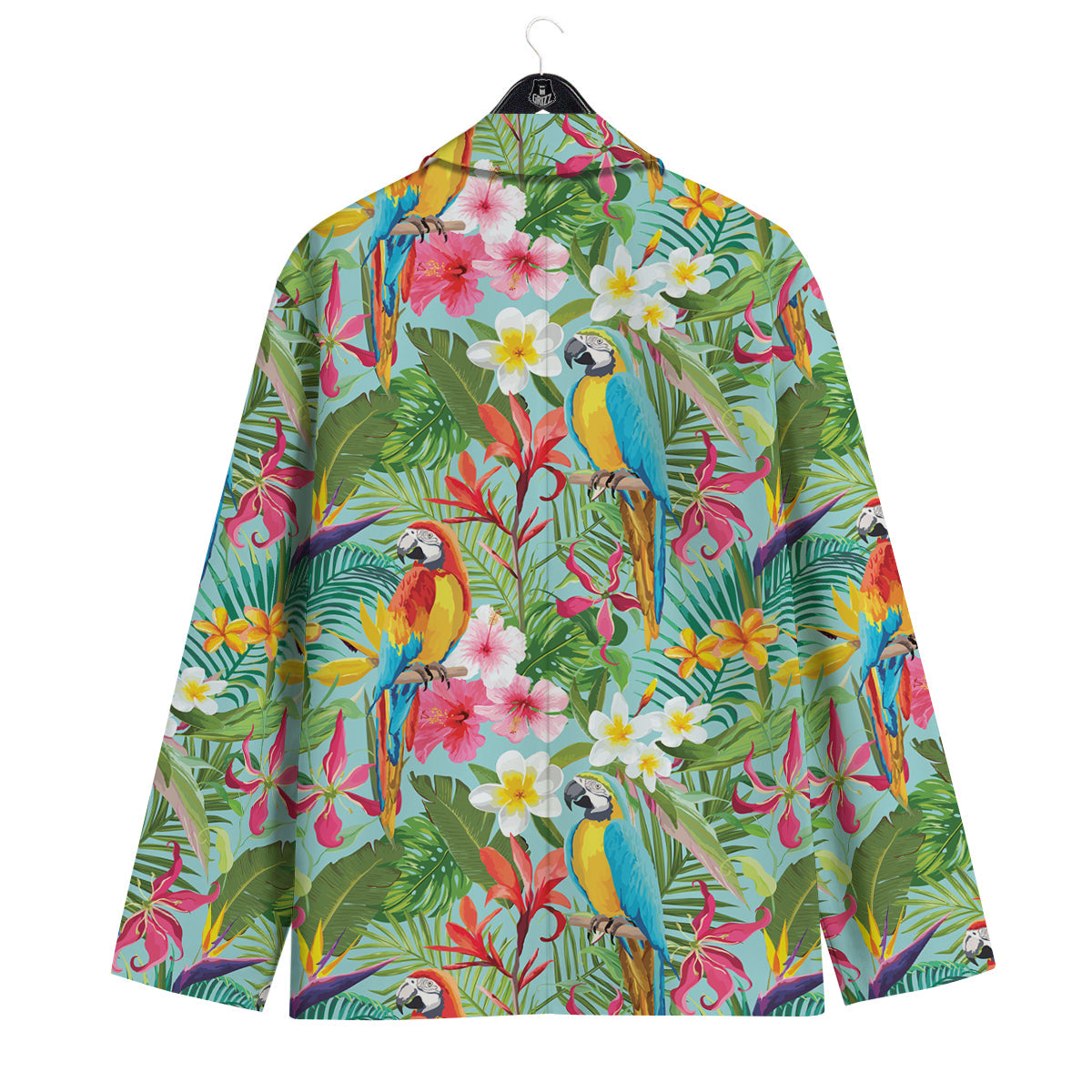 Parrot Tropical Print Pattern Men's Sport Coat-grizzshop