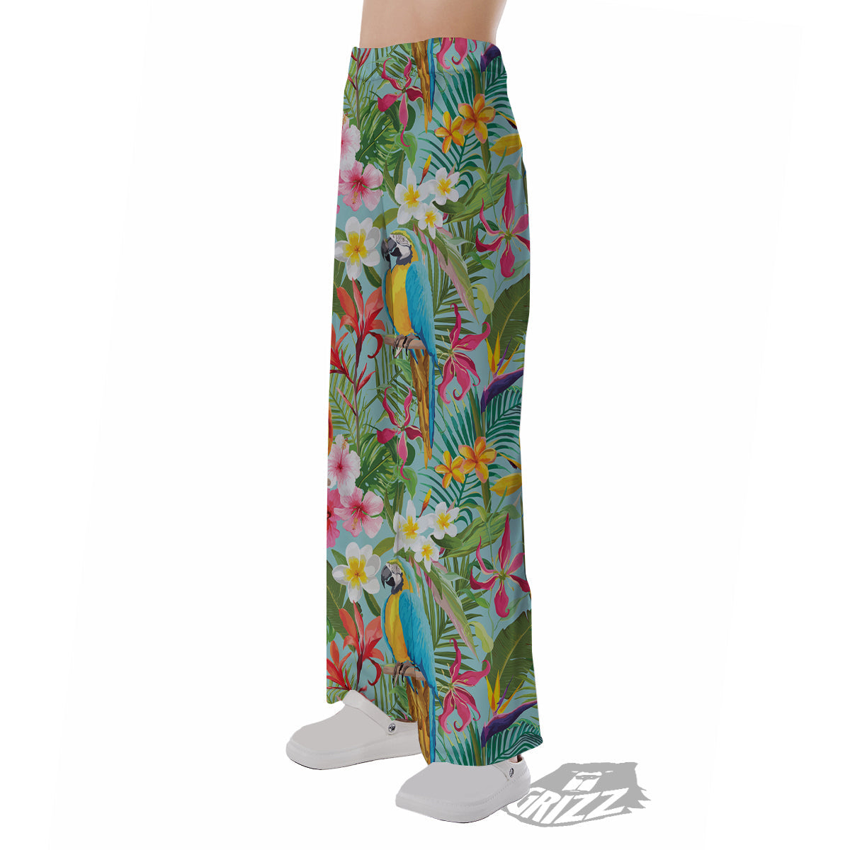 Parrot Tropical Print Pattern Pajama Pants-grizzshop