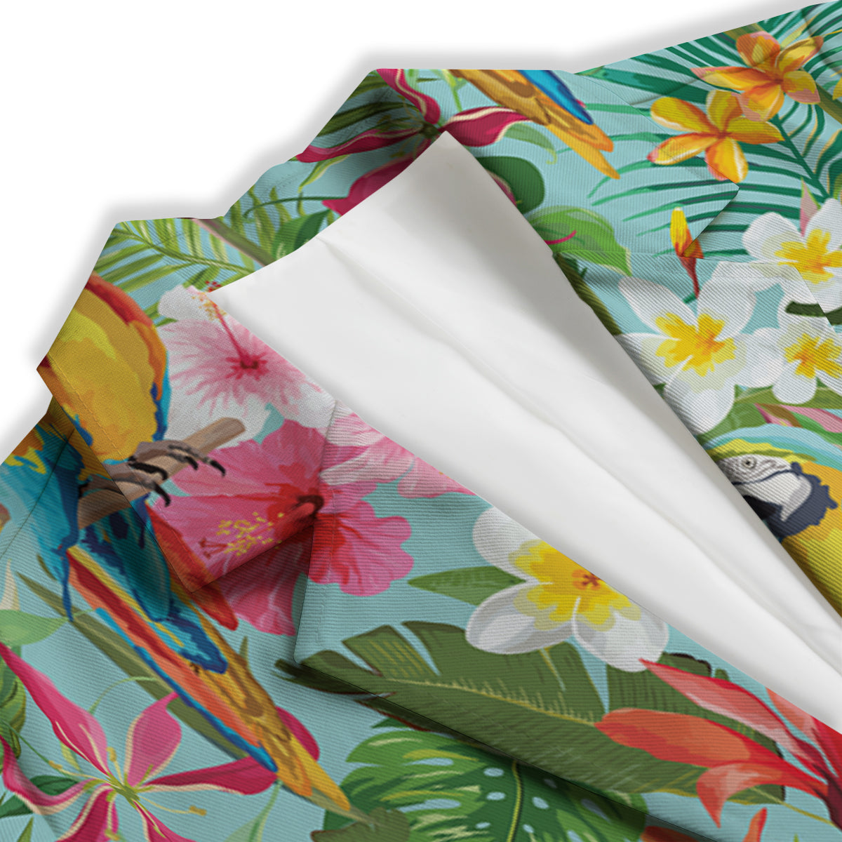 Parrot Tropical Print Pattern Women's Blazer-grizzshop