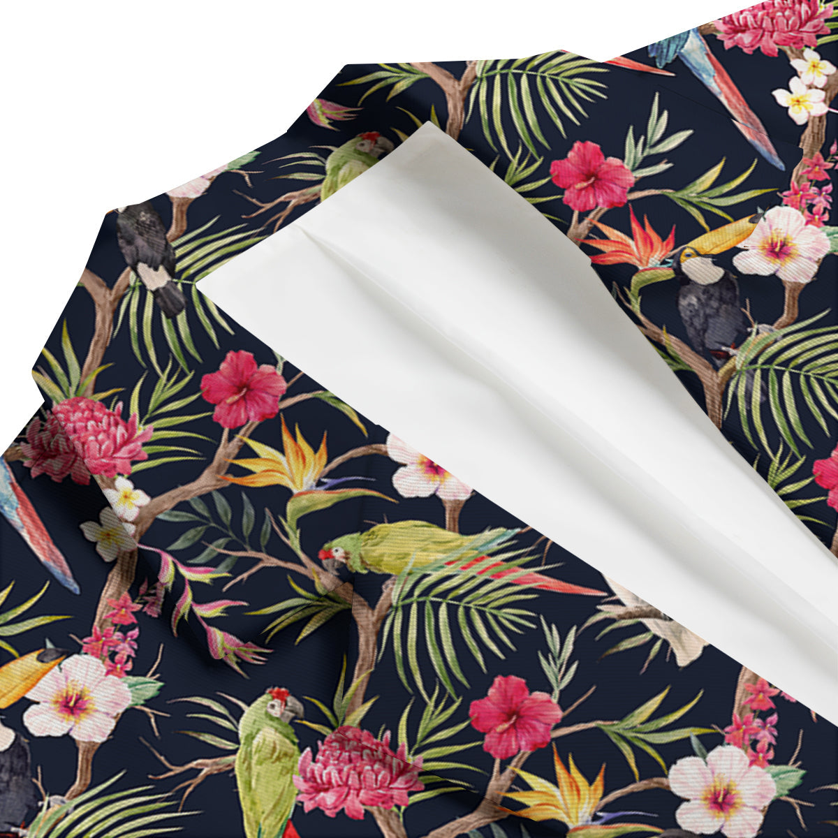 Parrot Watercolor Print Pattern Men's Blazer-grizzshop
