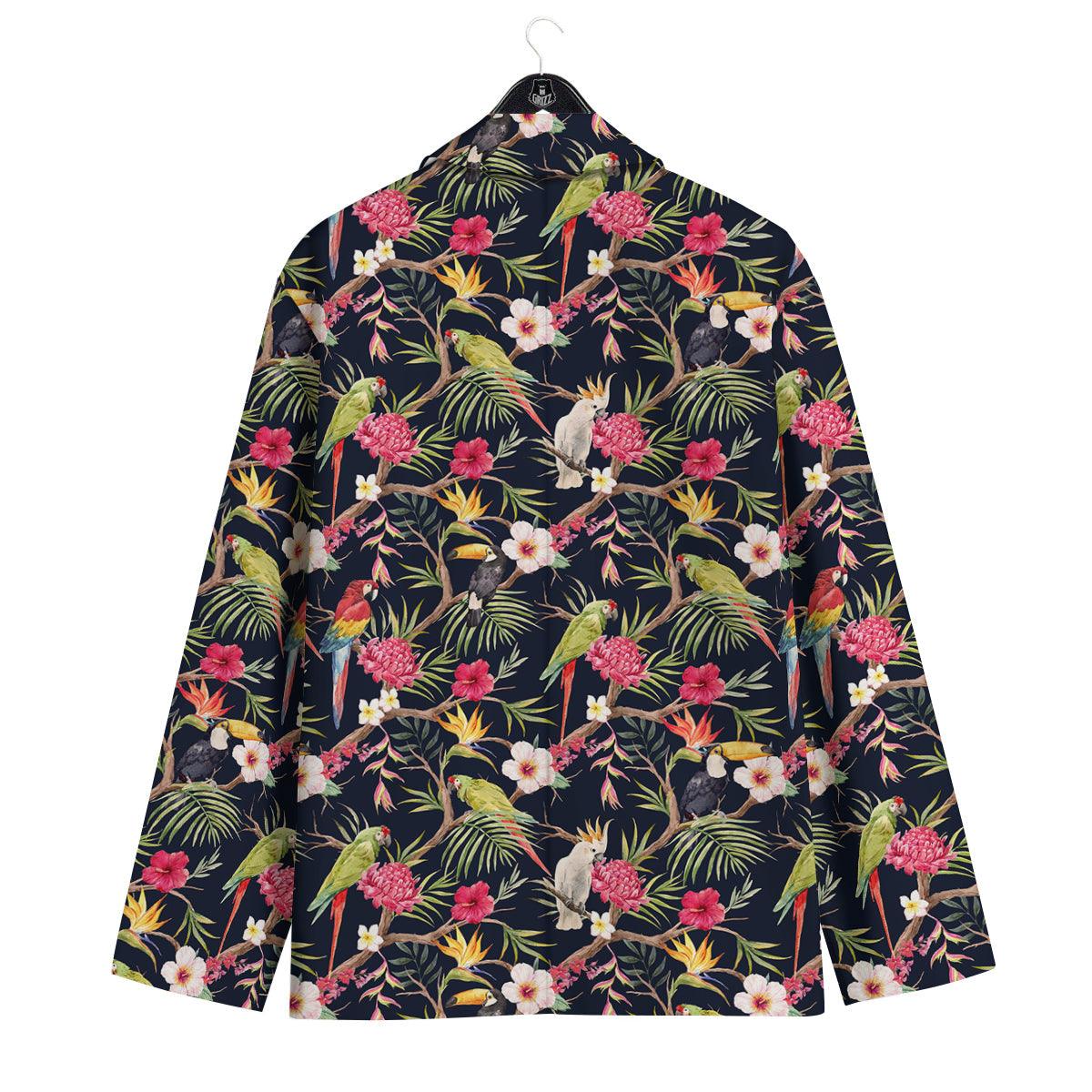 Parrot Watercolor Print Pattern Men's Sport Coat-grizzshop
