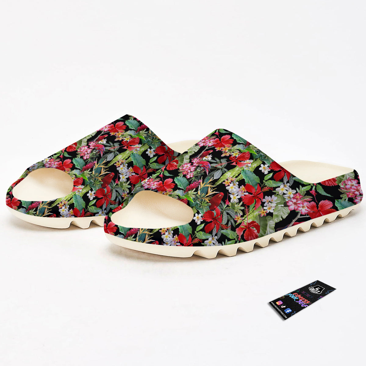 Parrot Hawaiian Tropical Print Pattern Sandals-grizzshop