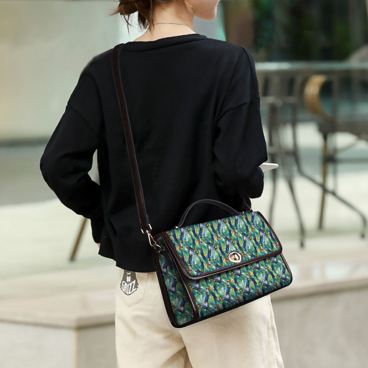 Parrot Macaw Print Pattern Women's Satchel Bag