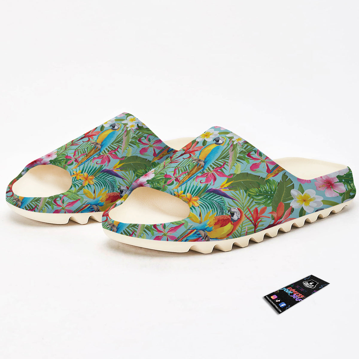 Parrot Tropical Print Pattern Sandals-grizzshop
