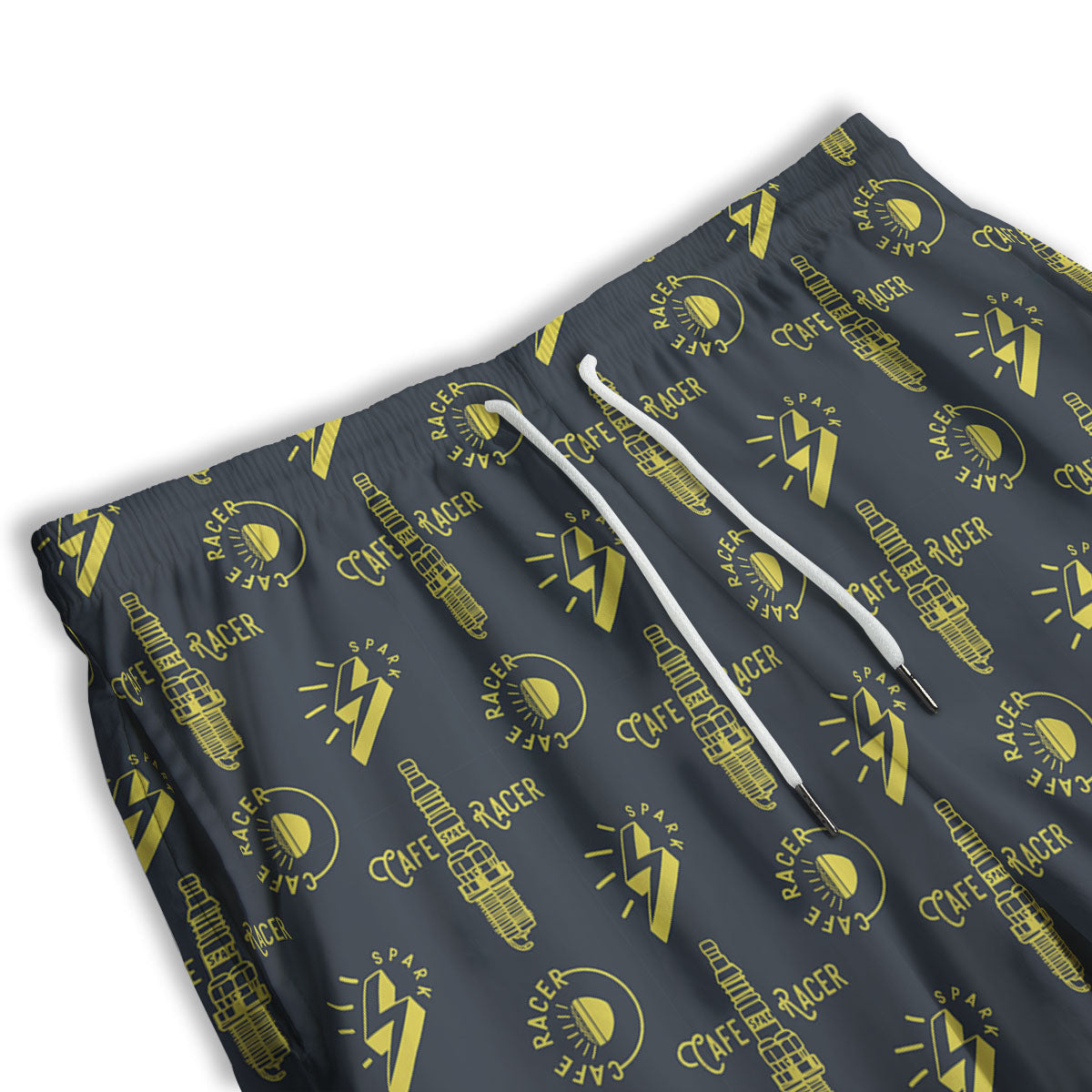 Parts Motorcycle Print Pattern Men's Athletic Shorts
