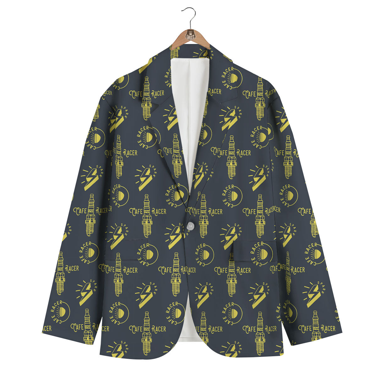 Parts Motorcycle Print Pattern Men's Blazer-grizzshop