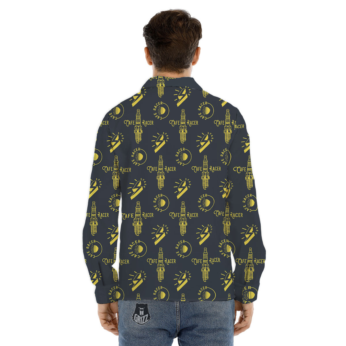 Parts Motorcycle Print Pattern Men's Dress Shirts-grizzshop