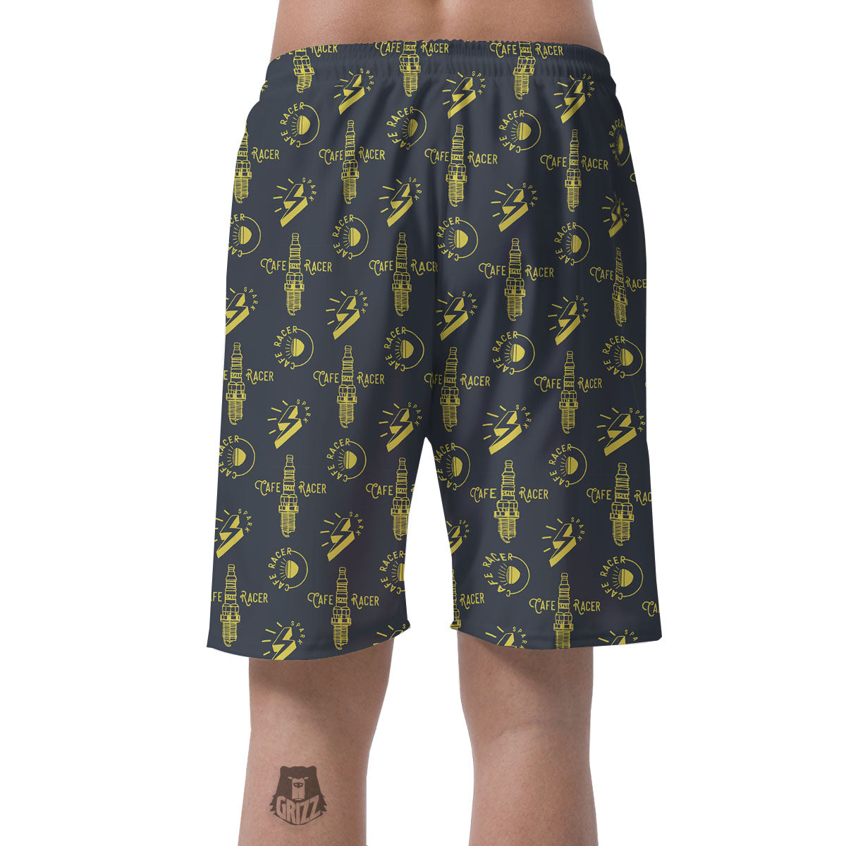 Parts Motorcycle Print Pattern Men's Shorts-grizzshop