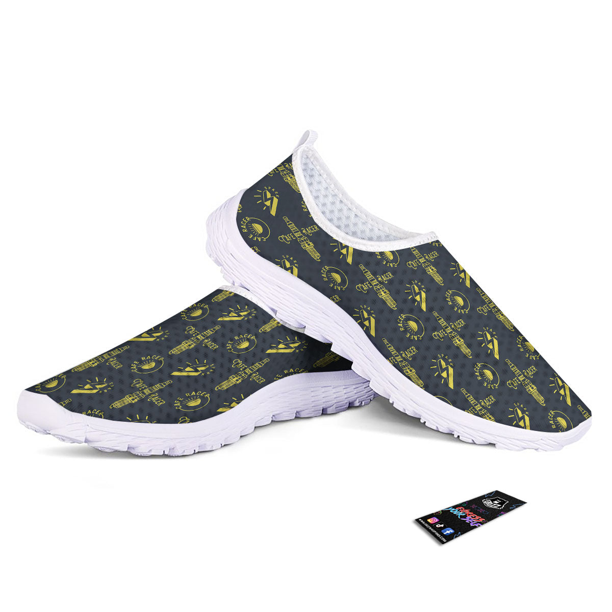 Parts Motorcycle Print Pattern Nurse Shoes-grizzshop