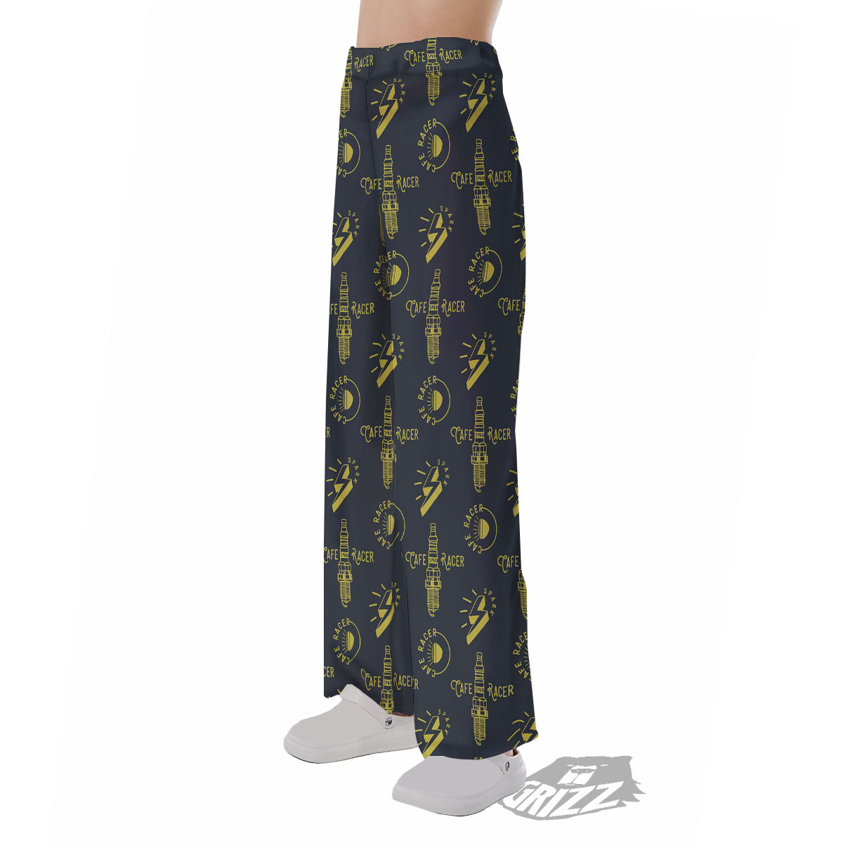 Parts Motorcycle Print Pattern Pajama Pants-grizzshop