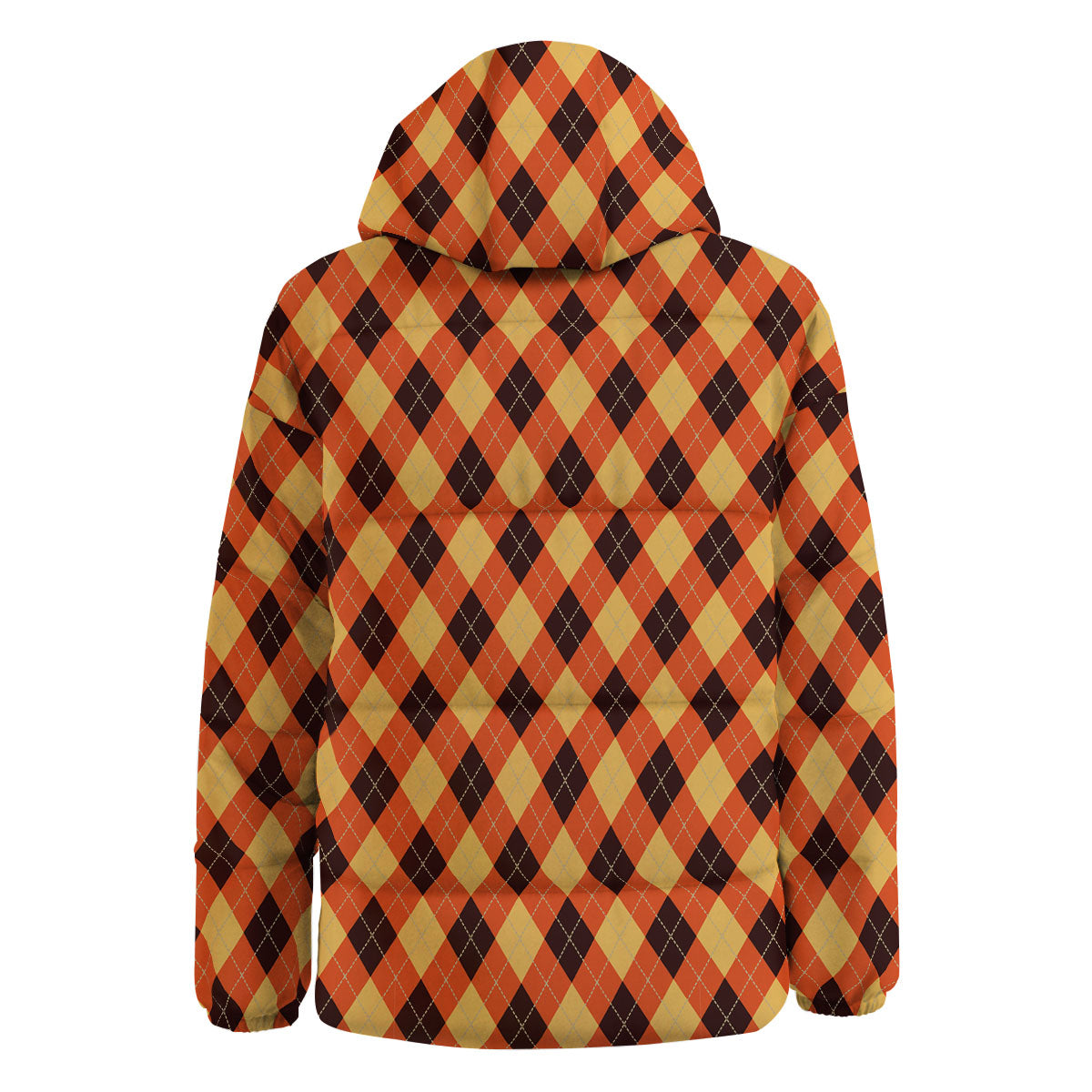 Party Argyle Halloween Print Pattern Down Jacket-grizzshop