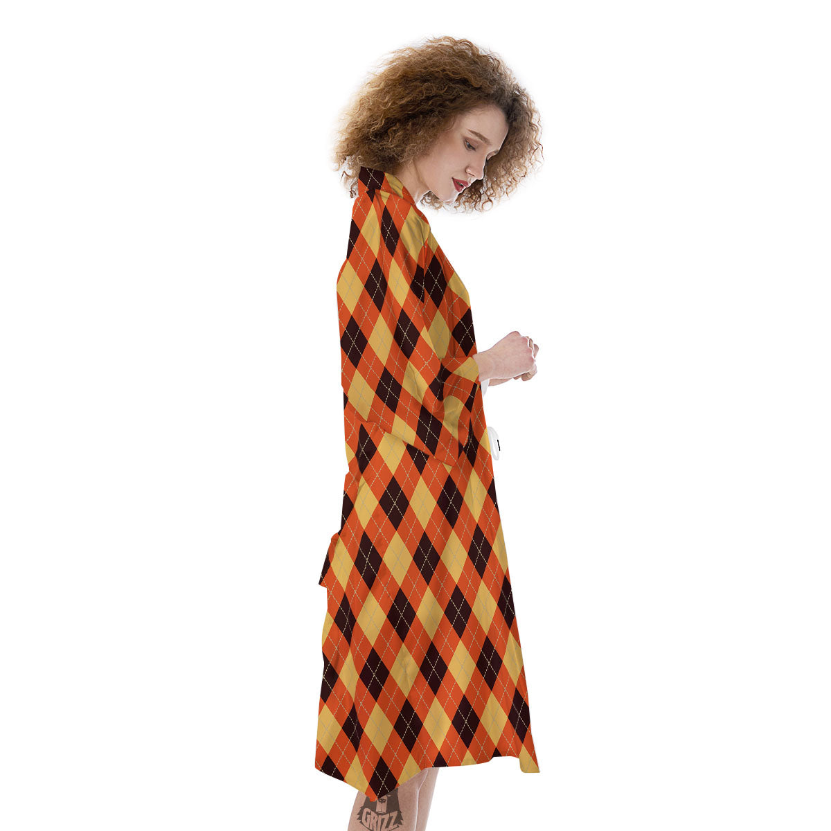 Party Argyle Halloween Print Pattern Kimono-grizzshop