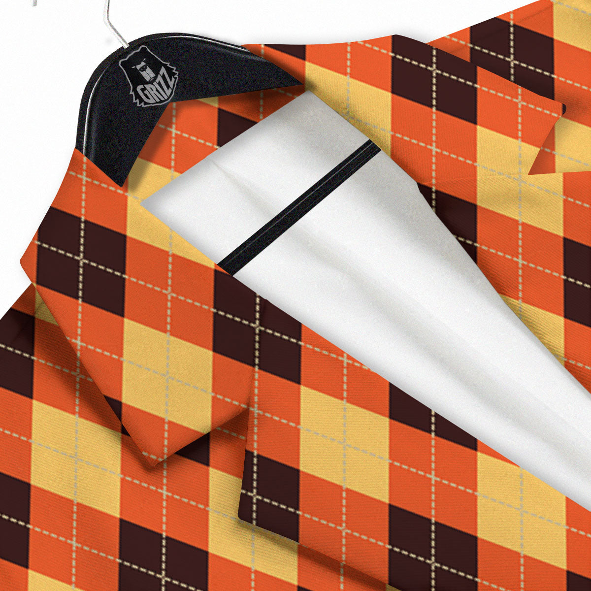 Party Argyle Halloween Print Pattern Men's Sport Coat-grizzshop