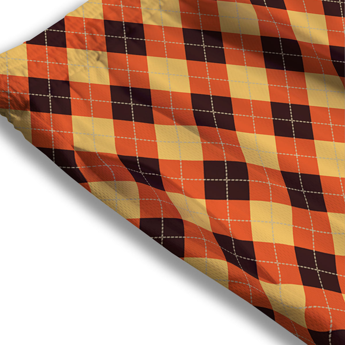 Party Argyle Halloween Print Pattern Mesh Shorts