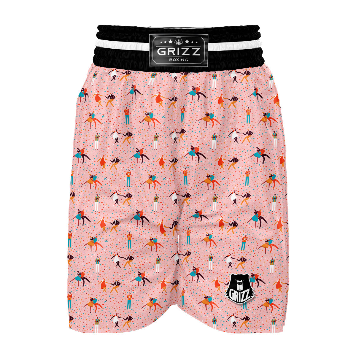 Party Dance Print Pattern Boxing Shorts-grizzshop