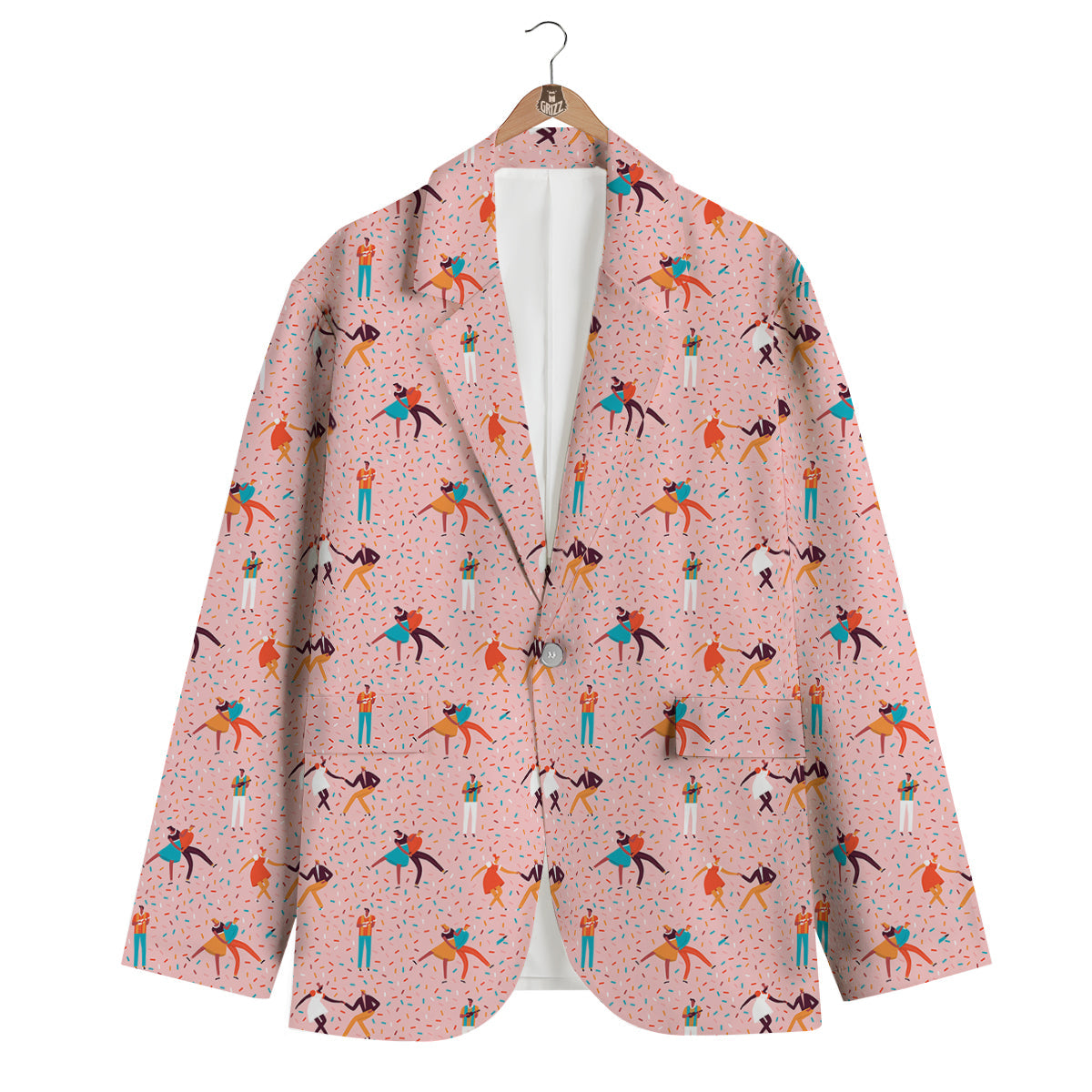 Party Dance Print Pattern Men's Blazer-grizzshop
