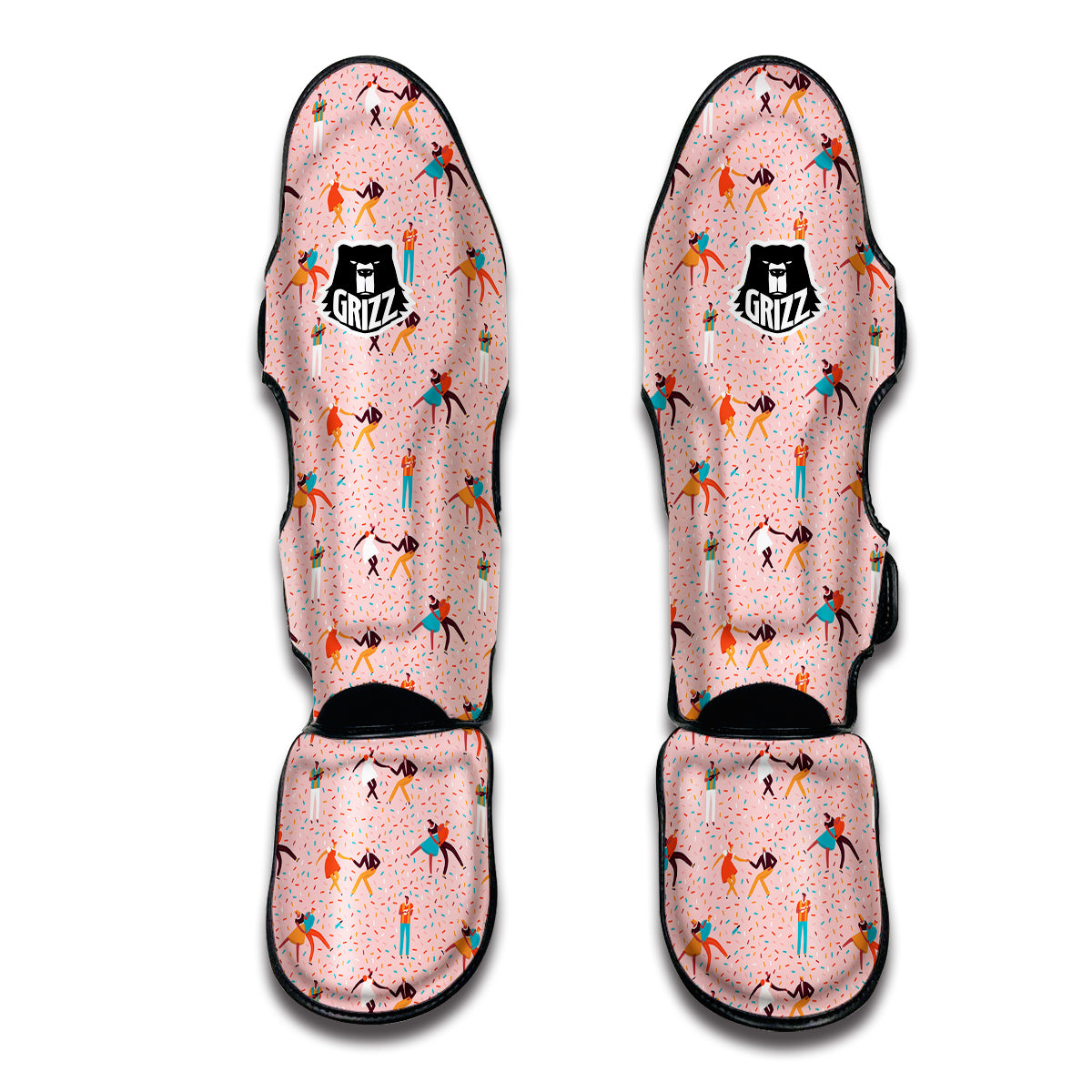 Party Dance Print Pattern Muay Thai Shin Guards-grizzshop