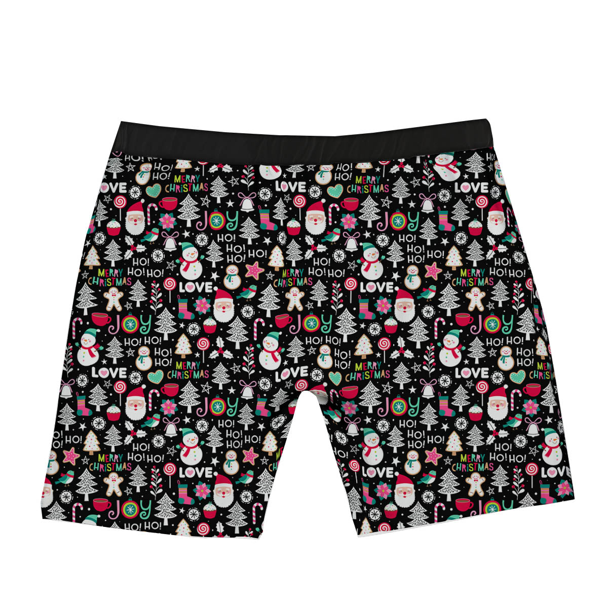 Party Elements Christmas Print Pattern Boxer Briefs-grizzshop