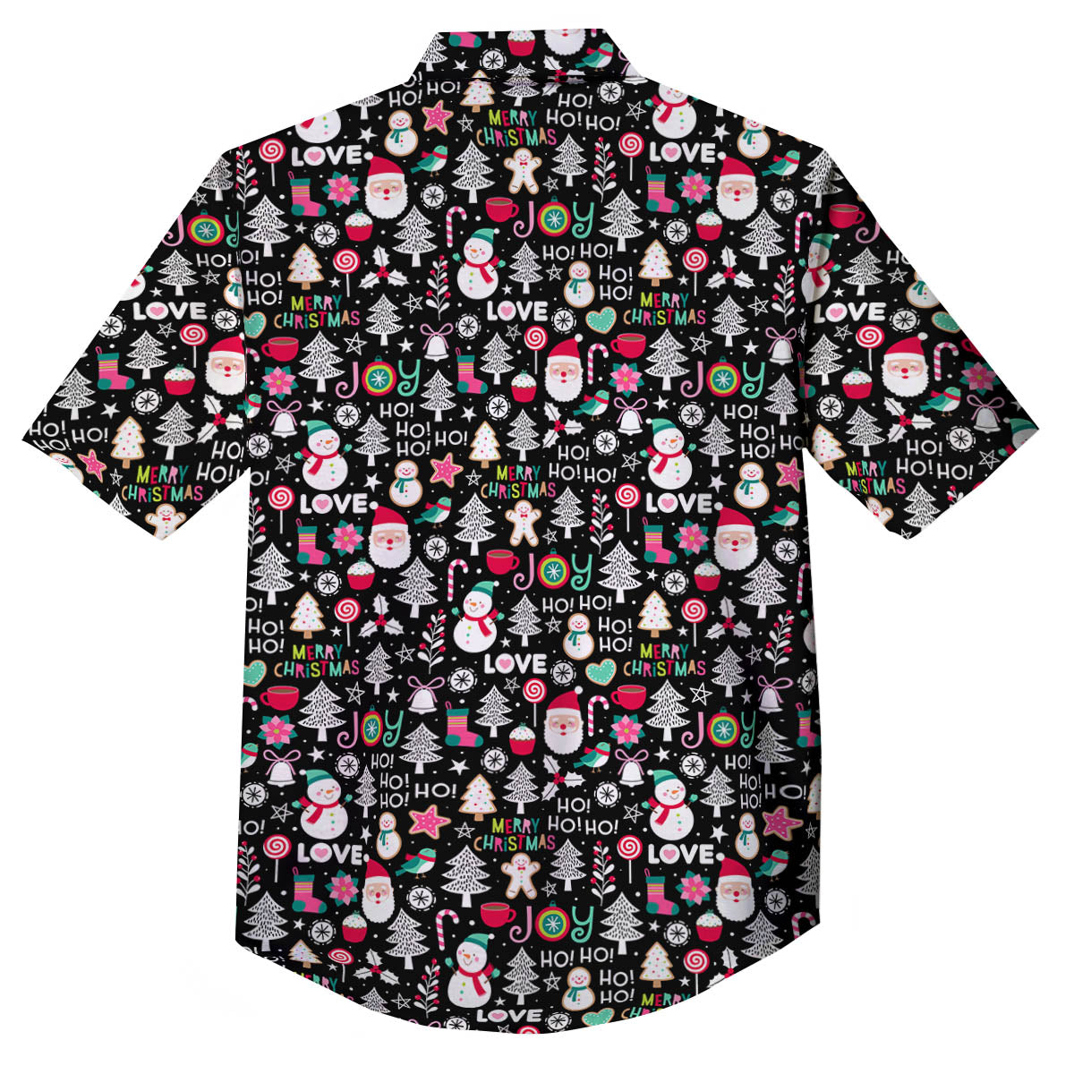 Party Elements Christmas Print Pattern Button Up Shirt-grizzshop