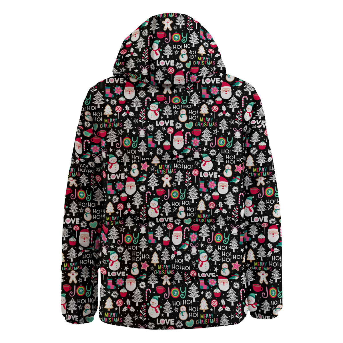 Party Elements Christmas Print Pattern Down Jacket-grizzshop