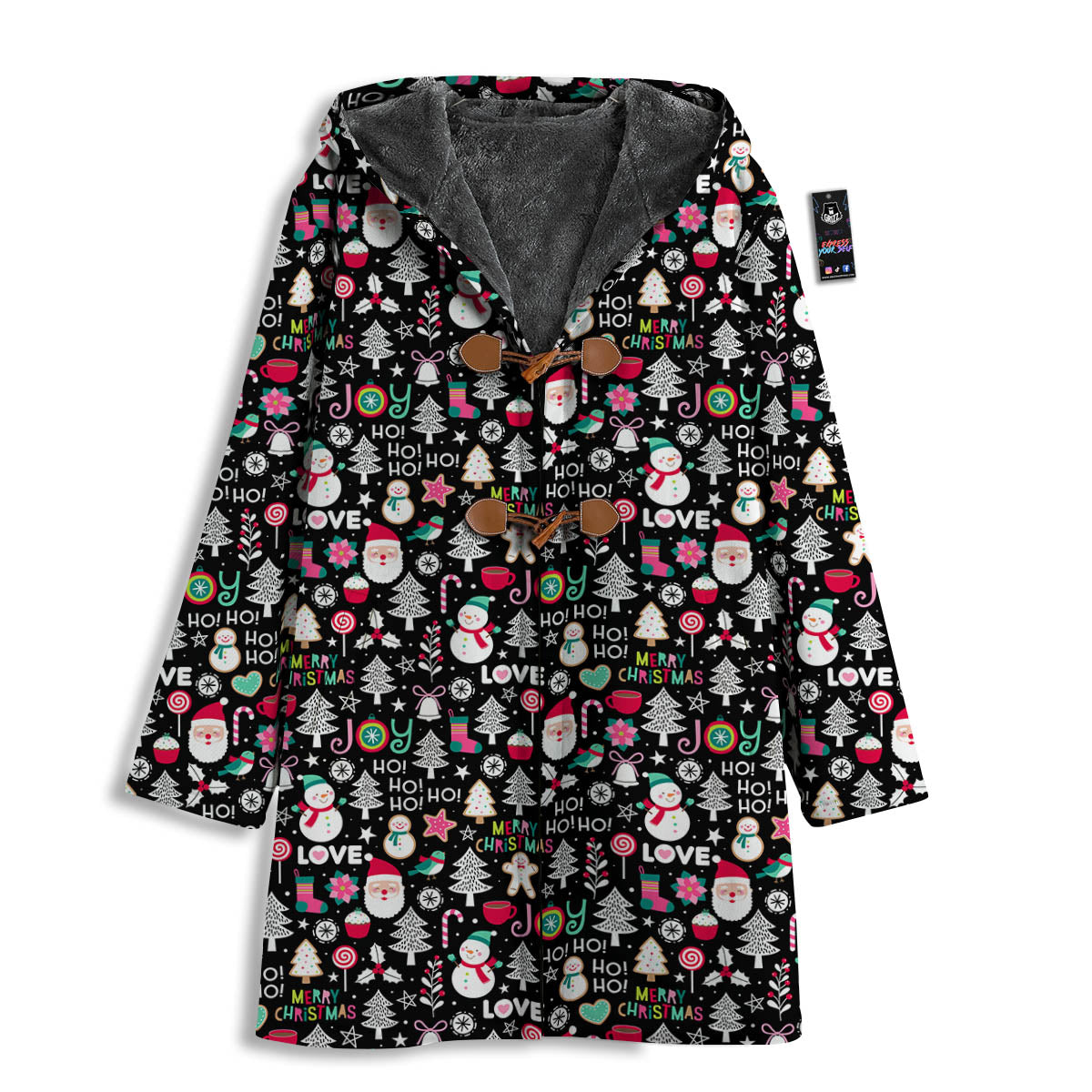 Party Elements Christmas Print Pattern Men's Windbreaker Jacket-grizzshop