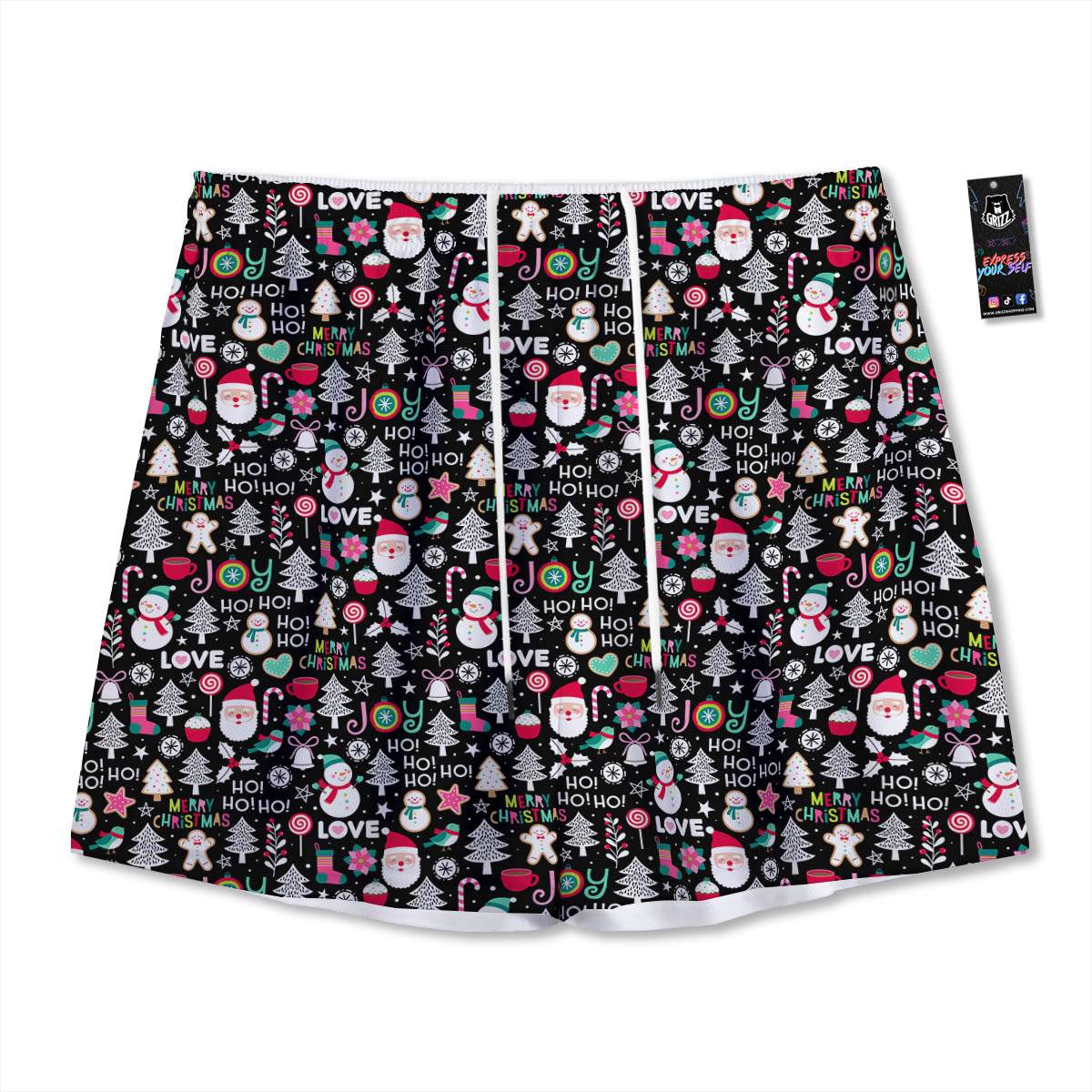 Ninja Cute Print Pattern Mesh Shorts