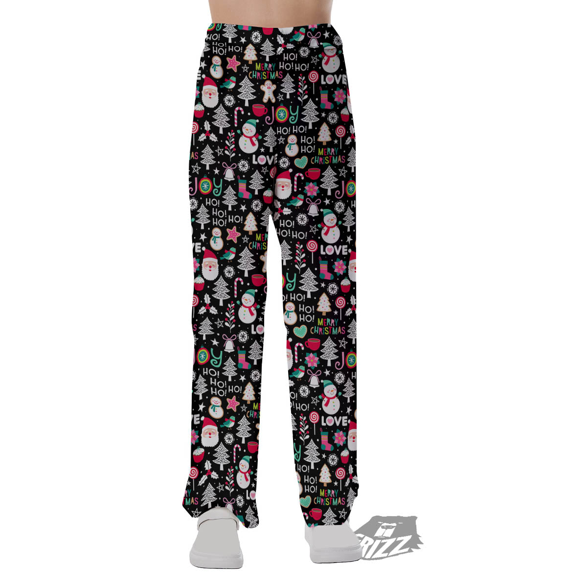 Party Elements Christmas Print Pattern Pajama Pants-grizzshop