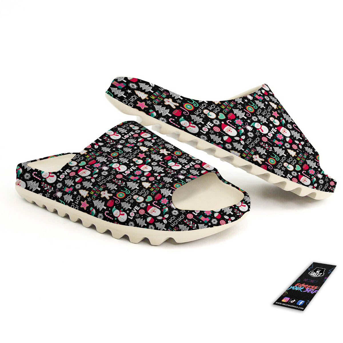 Party Elements Christmas Print Pattern Sandals-grizzshop