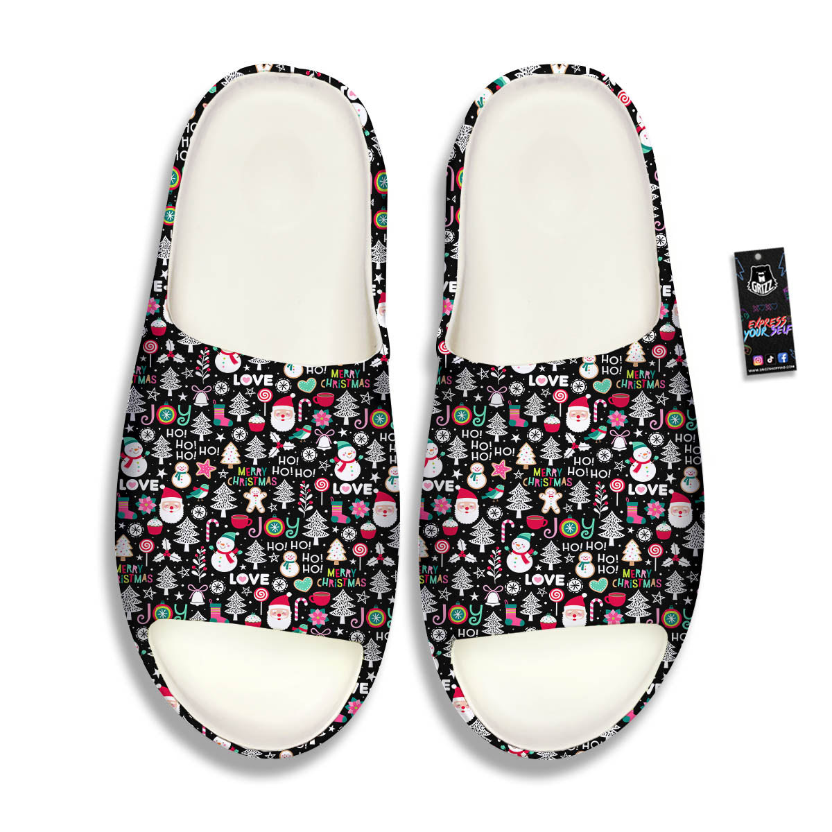 Party Elements Christmas Print Pattern Sandals-grizzshop
