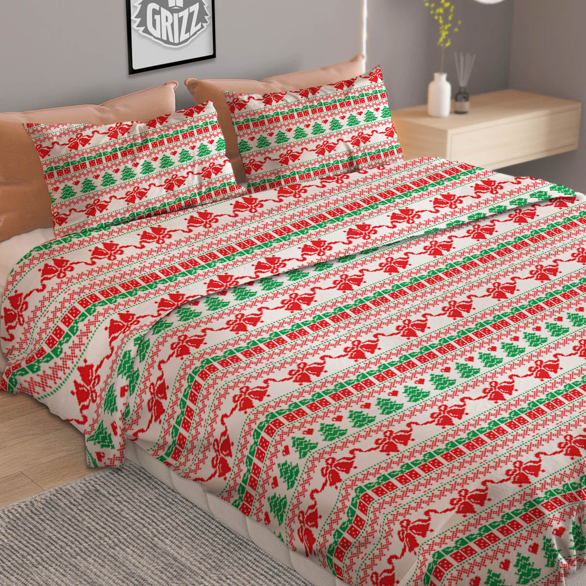Norse God Odin Gold Viking Print Duvet Cover Bedding Set
