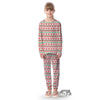 Party Knitted Christmas Print Pattern Kid's Pajamas-grizzshop