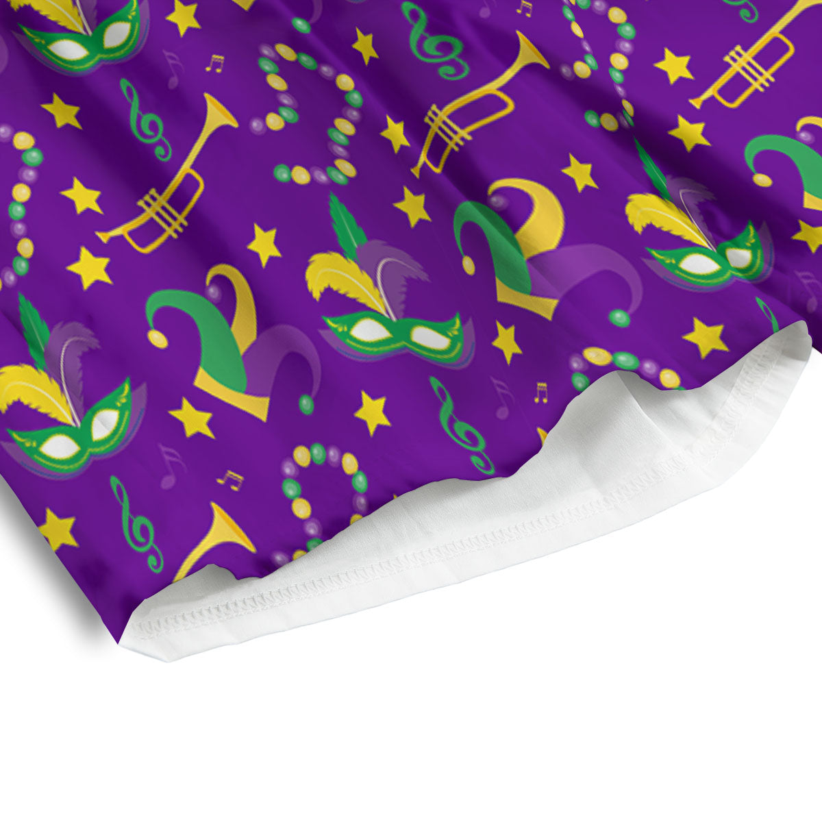 Party Mardi Gras Print Pattern Men's Athletic Shorts