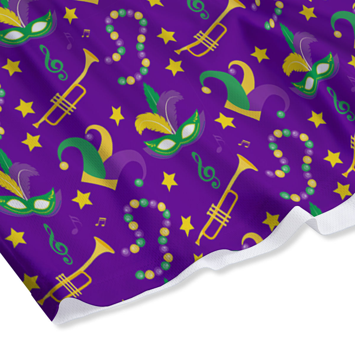 Party Mardi Gras Print Pattern Mesh Shorts