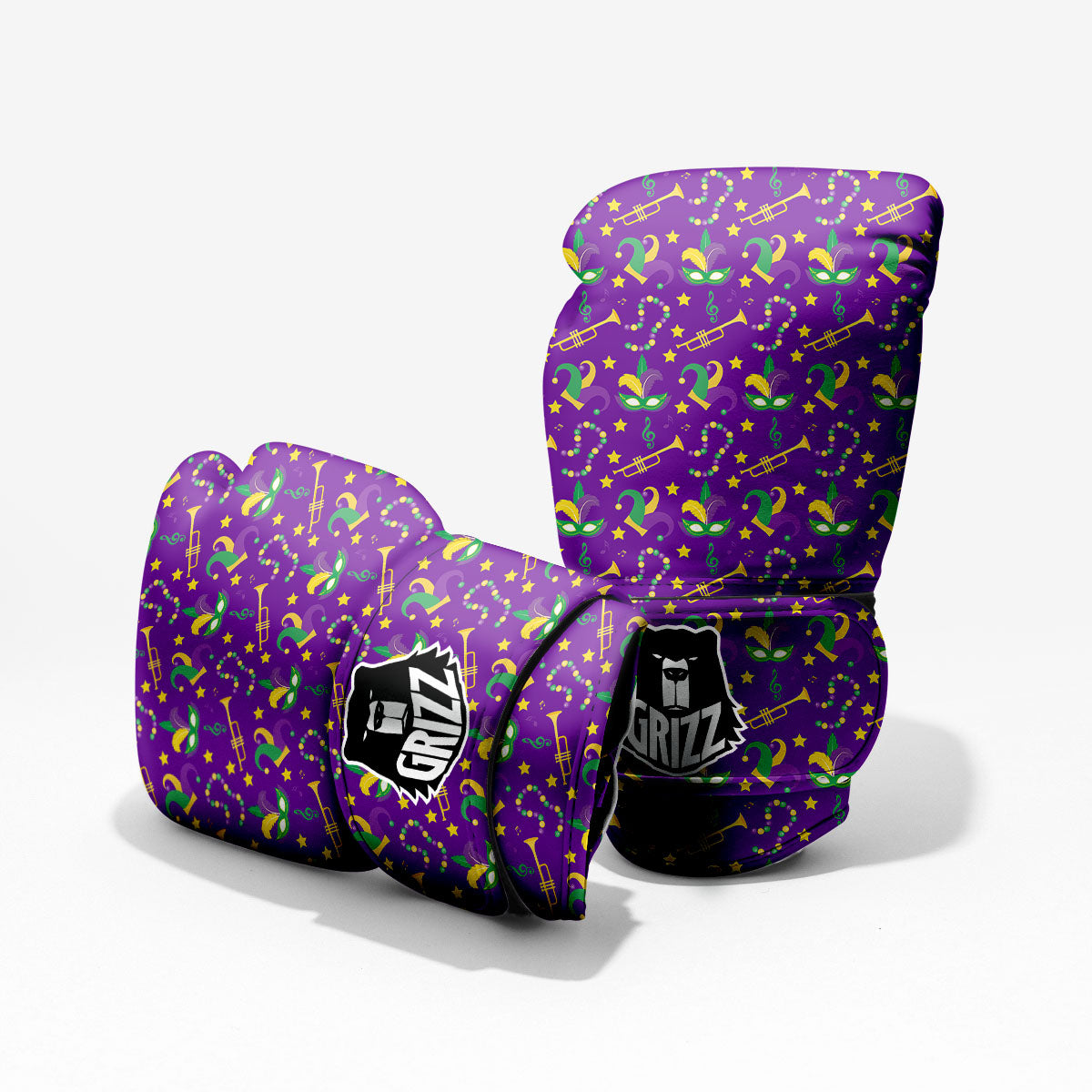 Party Mardi Gras Print Pattern Pro Boxing Glove