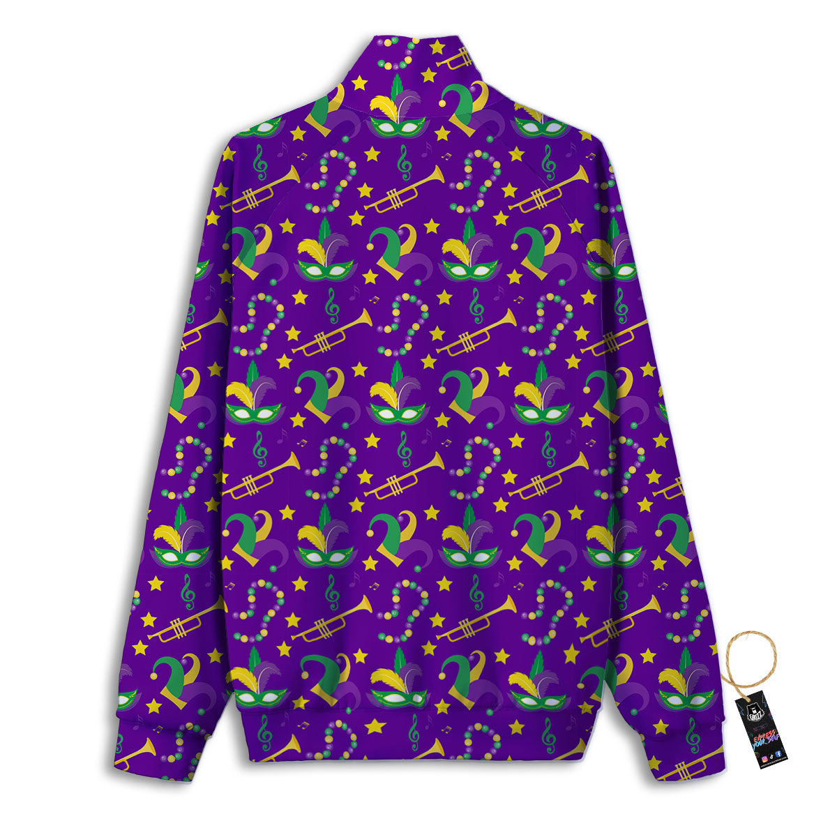 Party Mardi Gras Print Pattern Track Jacket-grizzshop