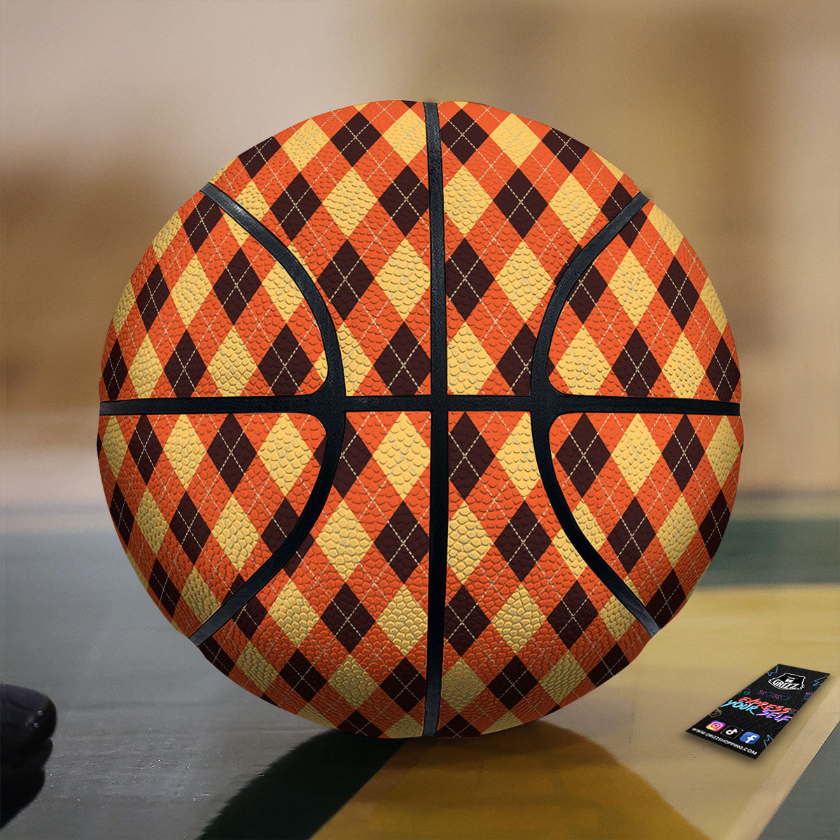 Party Argyle Halloween Print Pattern Basketball