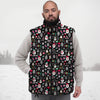 Party Elements Christmas Print Pattern Down Vest