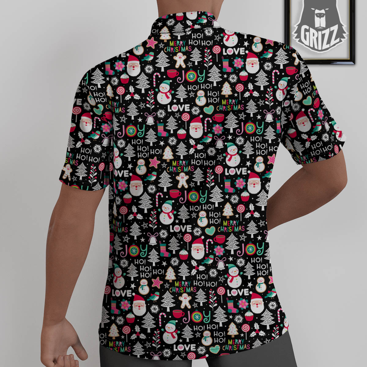 Party Elements Christmas Print Pattern Untucked Shirts-grizzshop