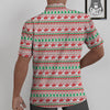 Party Knitted Christmas Print Pattern Untucked Shirts-grizzshop