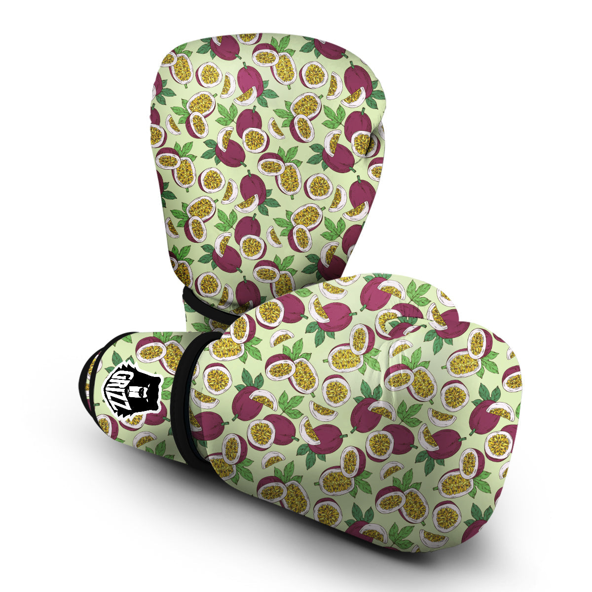 Passion Fruit Hand Drawn Vintage Print Pattern Boxing Gloves-grizzshop