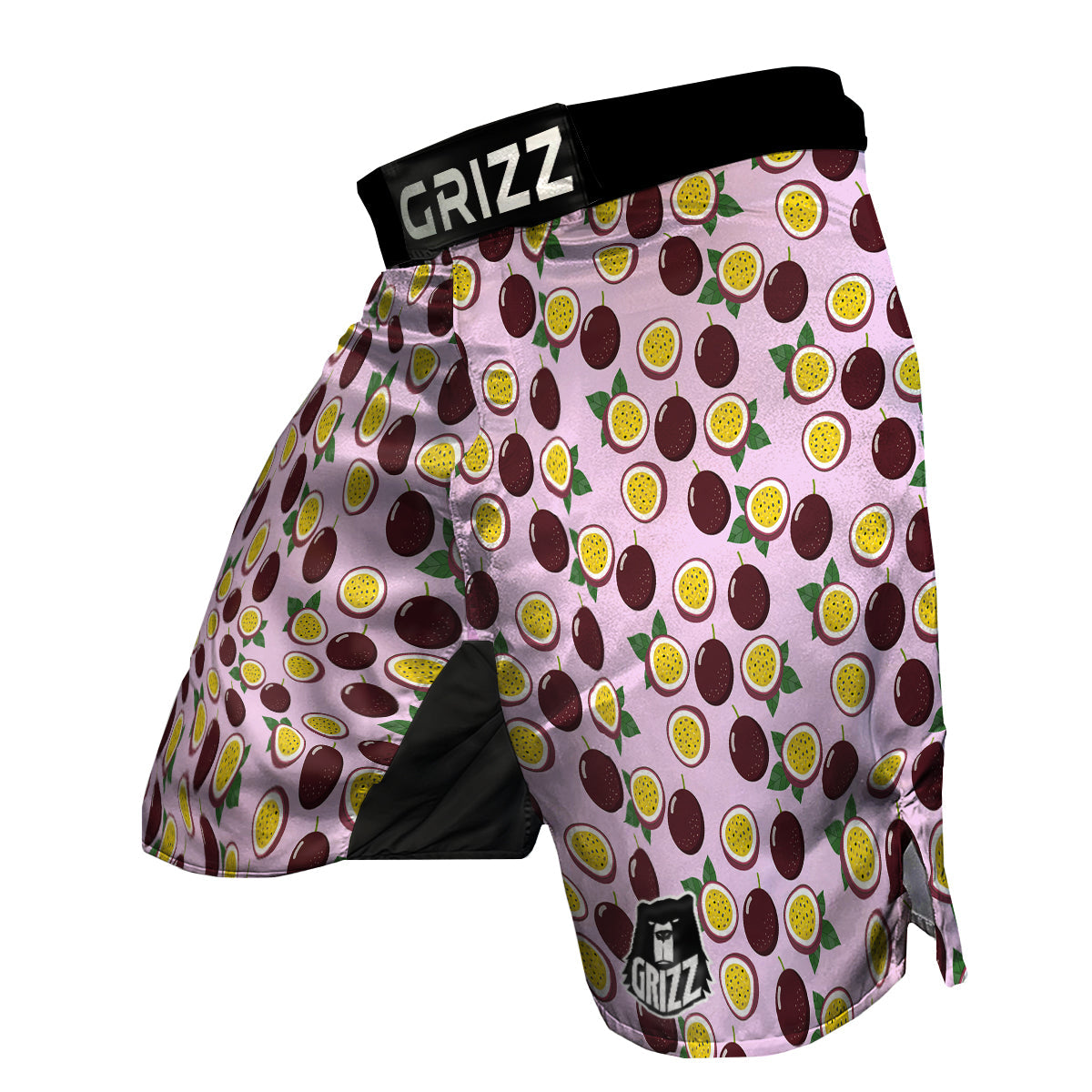 Passion Fruit Purple Print Pattern MMA Shorts-grizzshop