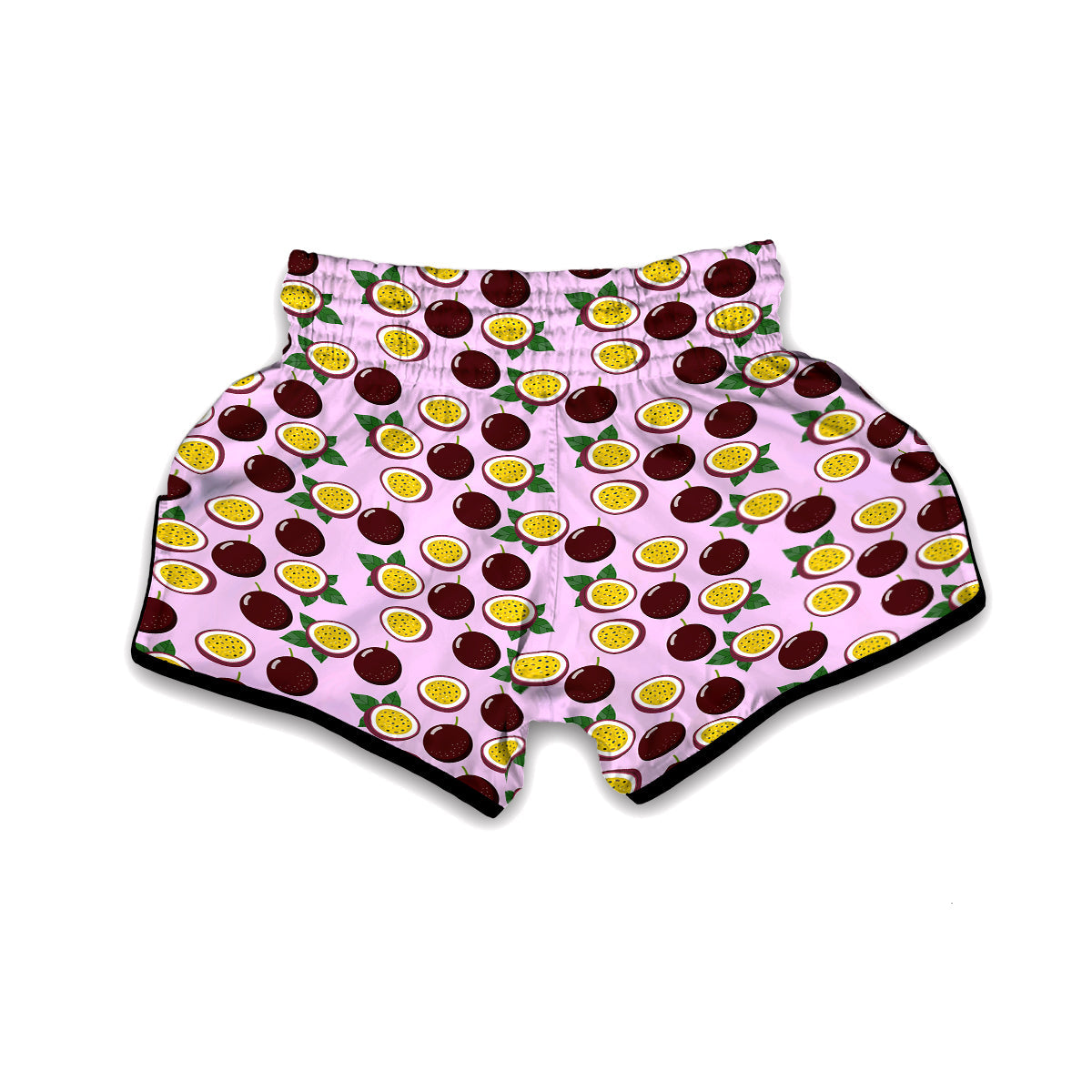 Passion Fruit Purple Print Pattern Muay Thai Boxing Shorts-grizzshop