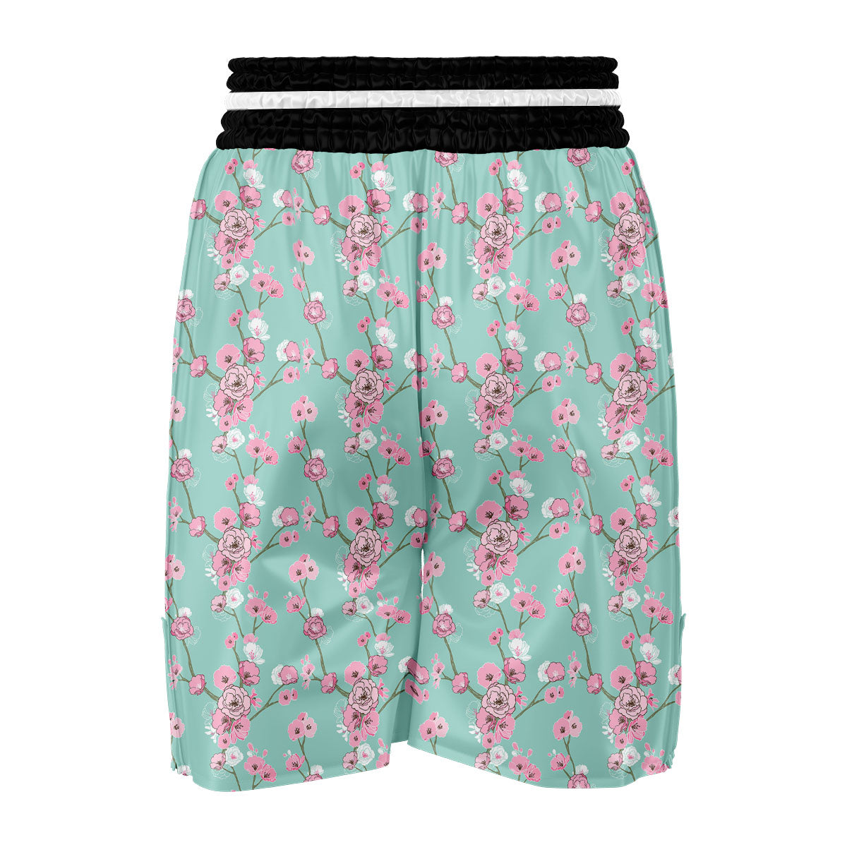 Pastel Doodle Cherry Blossom Boxing Shorts-grizzshop