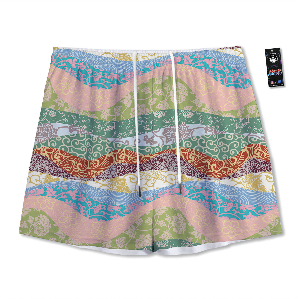 Pig Cute Pink Print Pattern Mesh Shorts