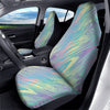 Pastel Liquid Marble Holographic Print Car Seat Covers-grizzshop