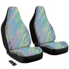 Pastel Liquid Marble Holographic Print Car Seat Covers-grizzshop