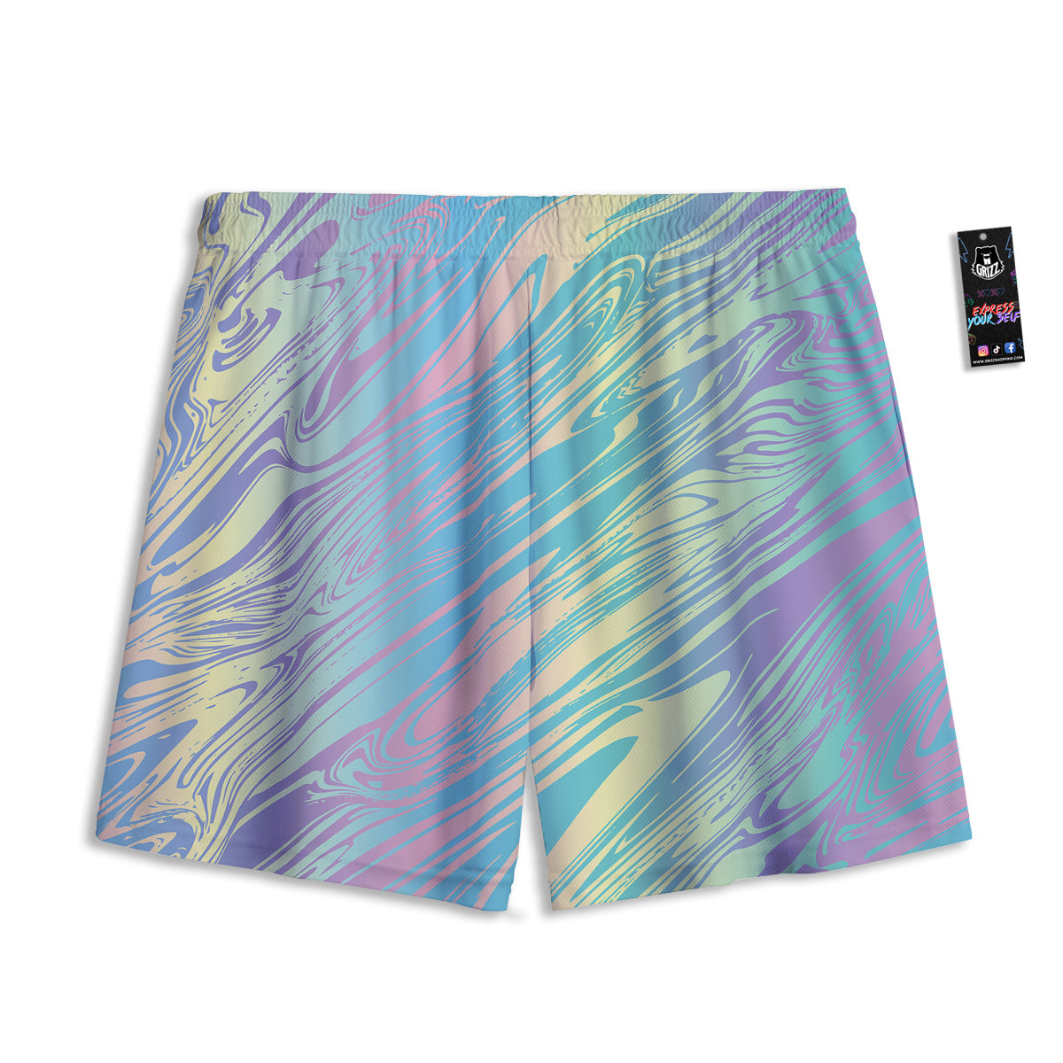 Pineapple Exotic Tropical Print Pattern Mesh Shorts