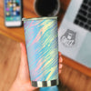 Pastel Liquid Marble Holographic Print Tumbler-grizzshop