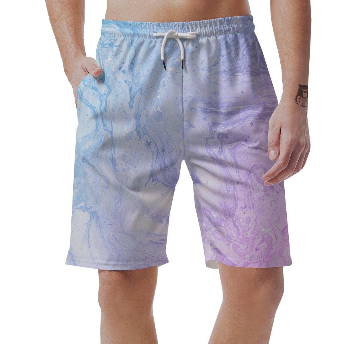 Pastel Marble Men's Shorts-grizzshop