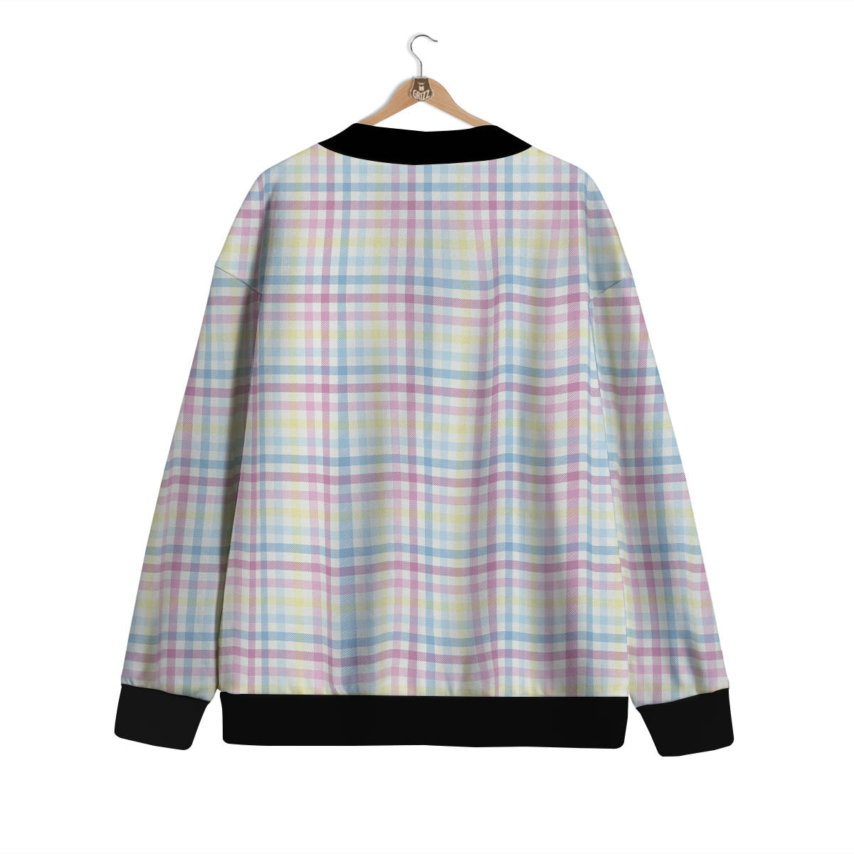 Pastel Plaid Cotton Candy Print Pattern Cardigan-grizzshop